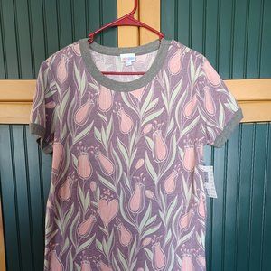 Lularoe Large Floral Liv Tee NWT